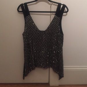 PARKER black sequin top