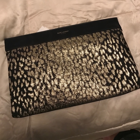 Saint Laurent gold leopard print purse!! - Picture 1 of 4