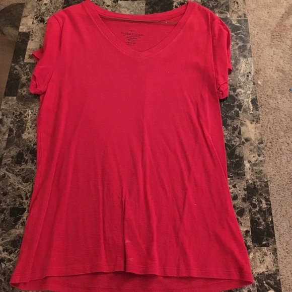Red v-neck
