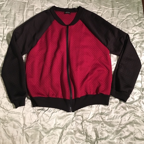 Love Culture Bubble Red/Black Bomber Jacket