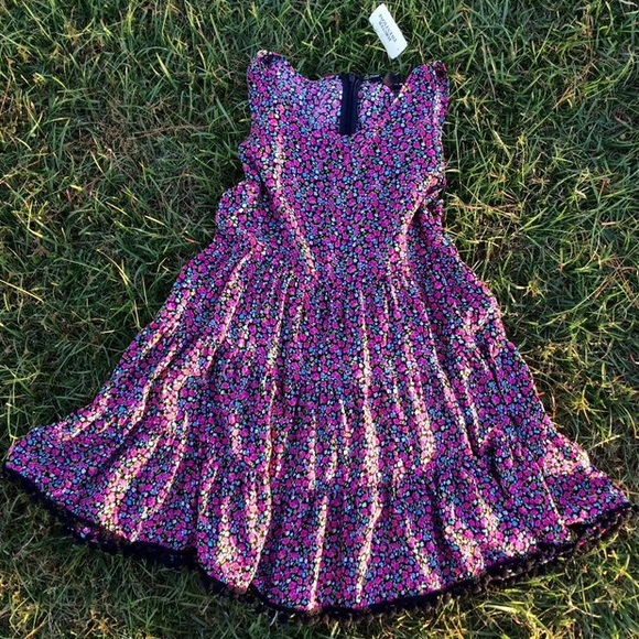 Floral Pom Pom Dress