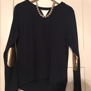 NWT medium navy Gap sweatshirt with gold details