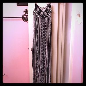 Black and white maxi dress