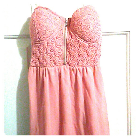 Pink Strapless Dresy