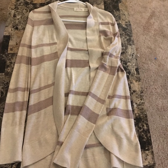 Brown striped cardigan
