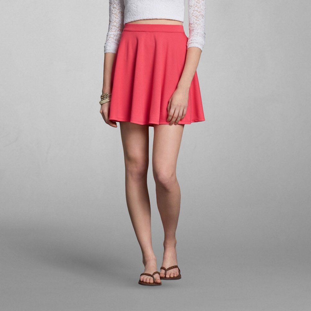 Abercrombie & Fitch Coral Skater Skirt