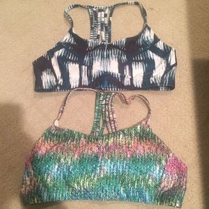 Target strappy patterned sports bras