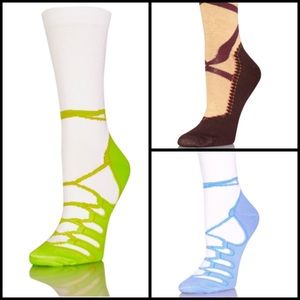 Teen Novelty Ballet Print Socks Set Of 3