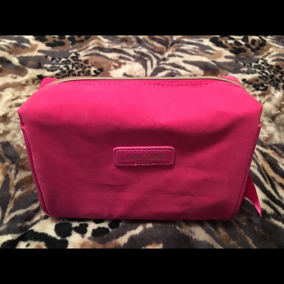 Pink Lancôme makeup bag 💄