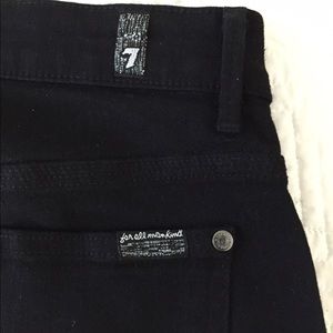 7 For All Mankind Black Denim Flare