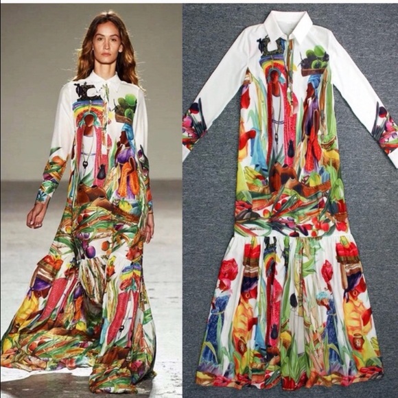 NEW!! Maxi painted dress 👗