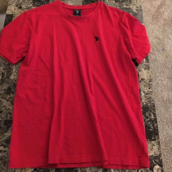 Solid red shirt