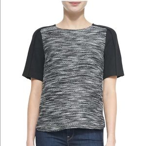 AMAZING Vince Tweed Knit S/S Top SZ L - NEW w/tags