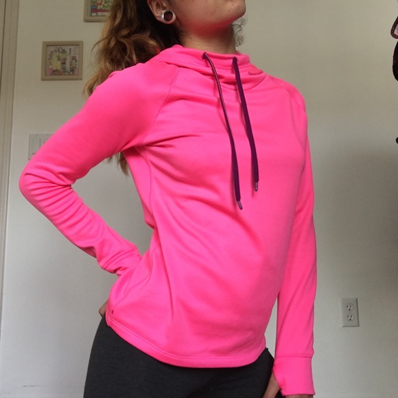 New ! Pink cowl neck work out hoodie