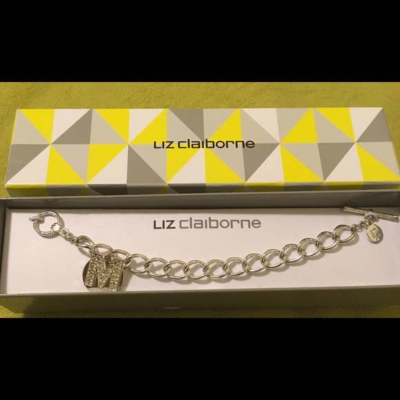 Liz Claiborne Silver-Tone Marcasite CharmBracelet