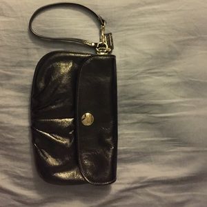 Coach wristlet clutch with flap