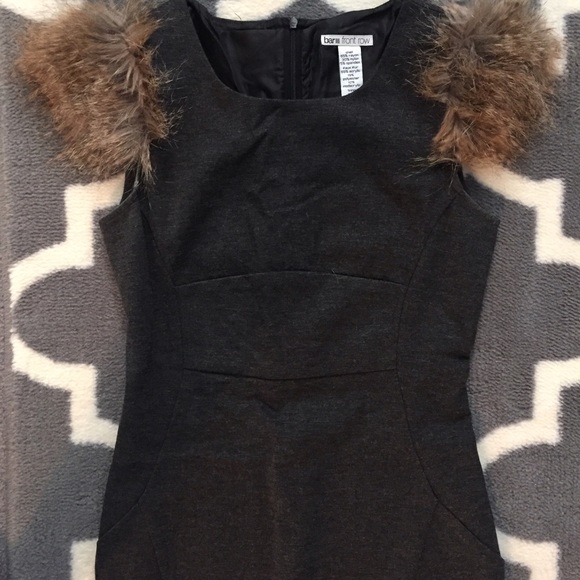 Bar III Faux Fur Detail Dress