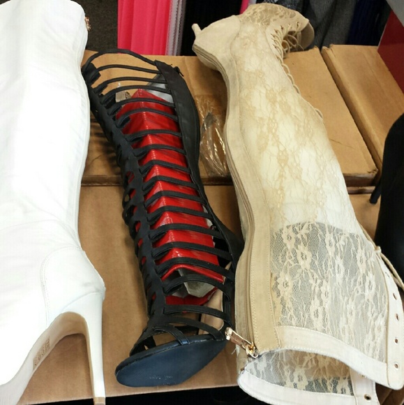 Beautiful Laced up heels boots