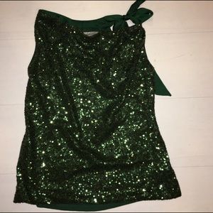 Green Jennifer Lopez Sparkle Tank