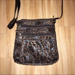 Brown Leopard Cross Body Bag