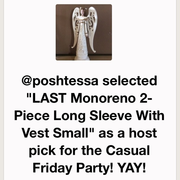 ~2x HP~ MONORENO 2-Piece Long Sleeve Top W/Vest XS - Picture 4 of 5