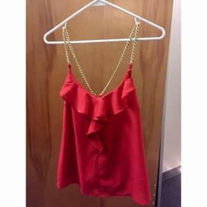 Red, dressy tank top