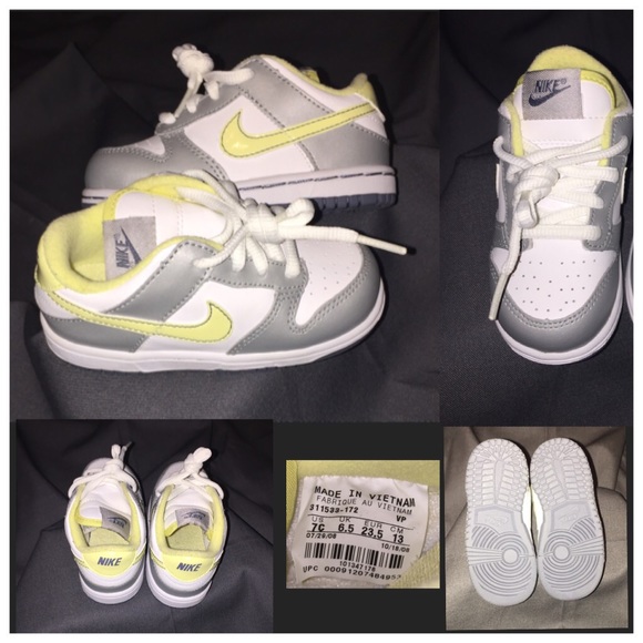 Toddler Nikes Yellow & Gray