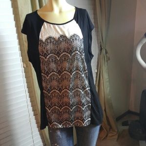 Lace Blouse Black Saks fifth Avenue Lace Blouse Black Saks fifth Avenue