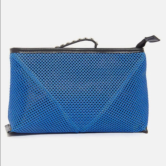 Zara Handbags - SALE 💙💙💙 Zara blue dotted clutch