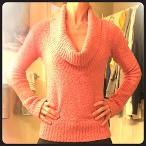 Cozy boucle pink sweater