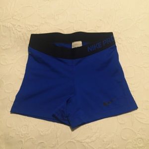 Blue Nike Pro Spandex