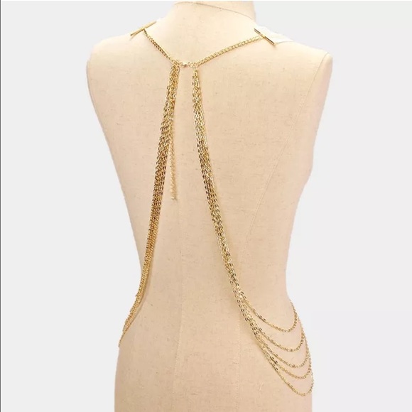 Bridal Chic Cream/Ivory Lace Body Chain Necklace - Picture 2 of 3