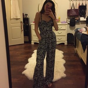 Navy and white romper