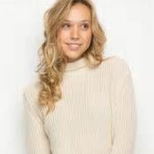 Brandy Melville beige turtle next sweater