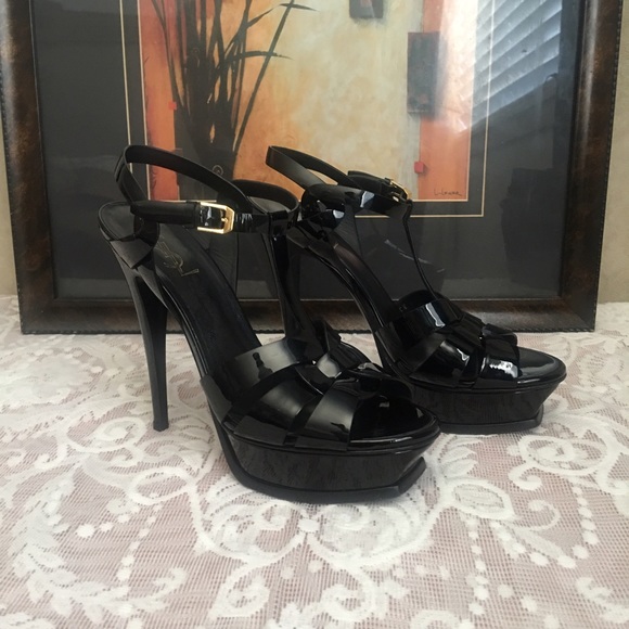 Saint Laurent Shoes - Tribute' T-Strap Platform Sandal (Women)