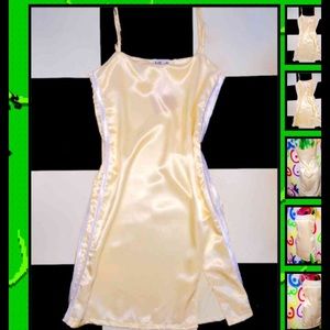 Om Mighty // SILK KITTEN DRESS IN CHAMPAGNE