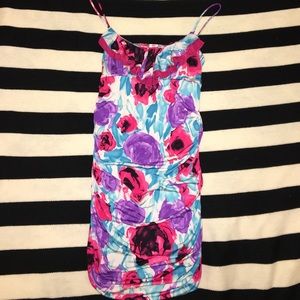Floral print mini dress