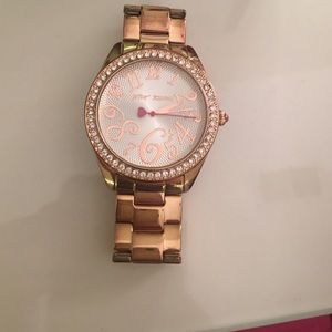 Betsy Johnson rose gold watch
