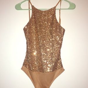 Gold Sequin Onesie