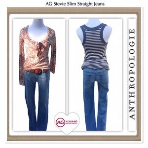 AG Stevie Slim Straight Jeans  Anthropologie