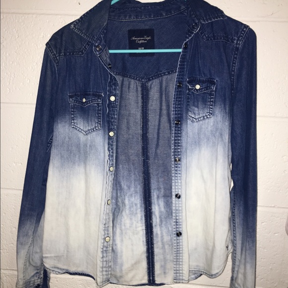 Denim long-sleeve button down
