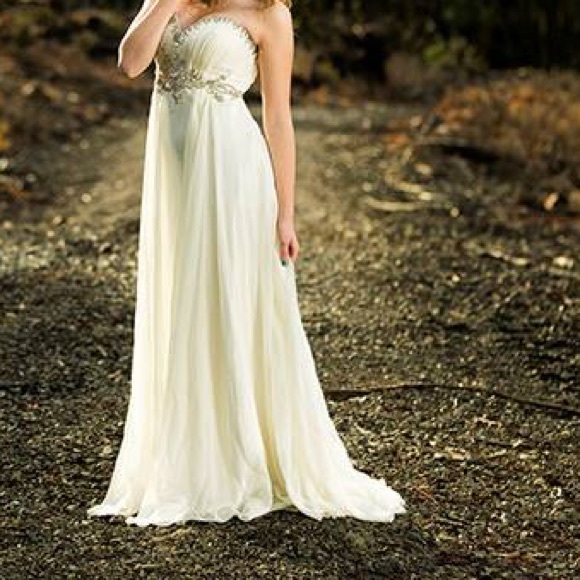 White gown intricate detail