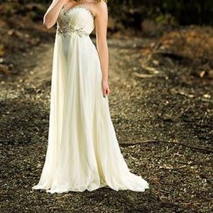 White gown intricate detail