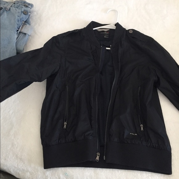 RALPH LAUREN SPORT BLACK THIN BOMBER