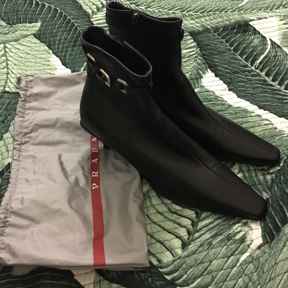 PRADA Milano Ankle Pointed Boots