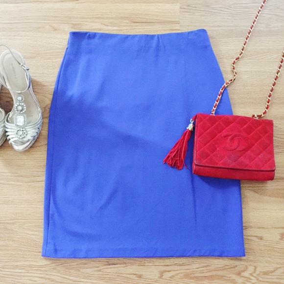 Chic Pencil Skirt w/ Gold Zipper