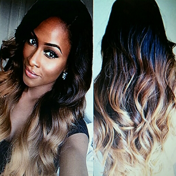 Brazilan Bodywave Lacefront Wig #1b/#4/27 main image 3