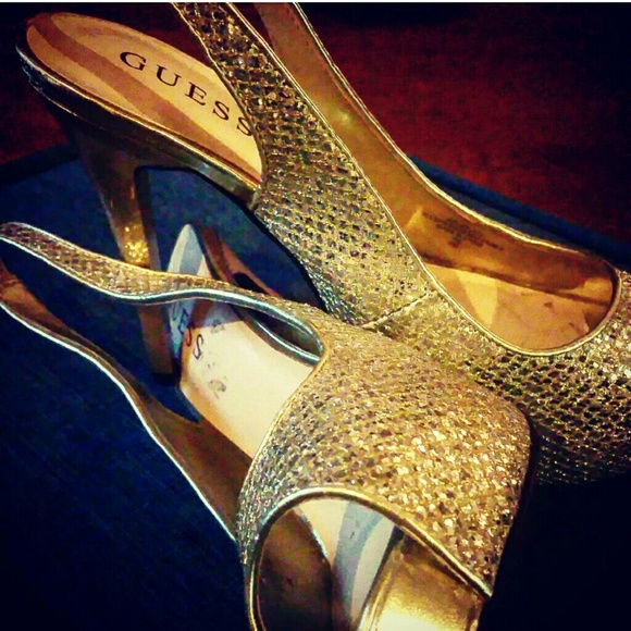 Guess Gold and Silver Stilettos