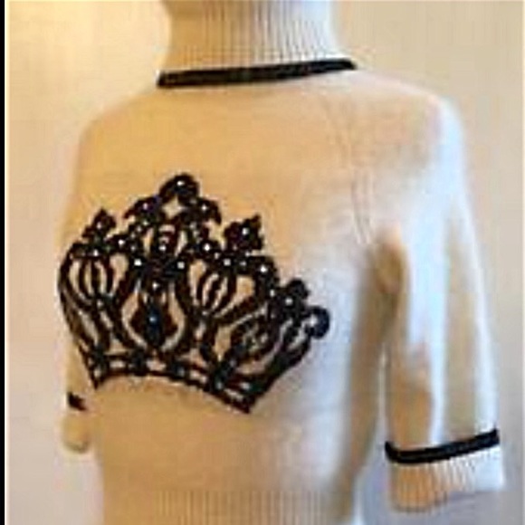 Bebe Rhinestone Angora sweater