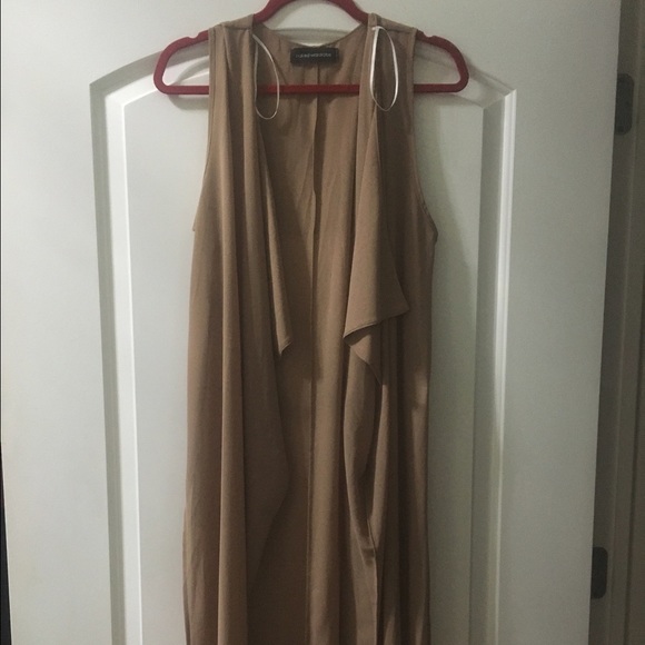 Naked Wardrobe Sheer Nude Khaki Trench Sz M